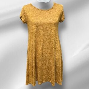 TMG New York Mustard Yellow Short Sleeve Dress